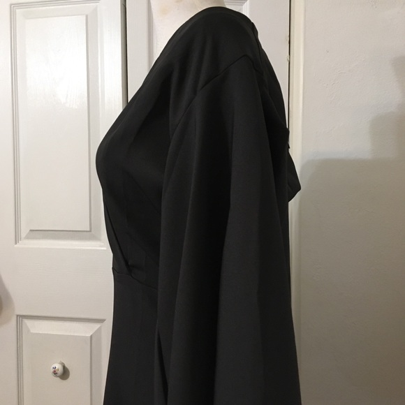 Black Cocktail Dress Balloon Sleeve - Picture 3 of 7